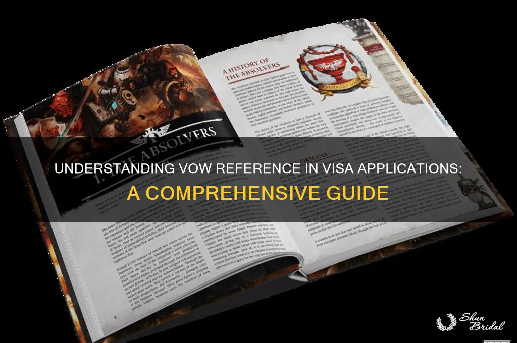 what is vow reference in visa application