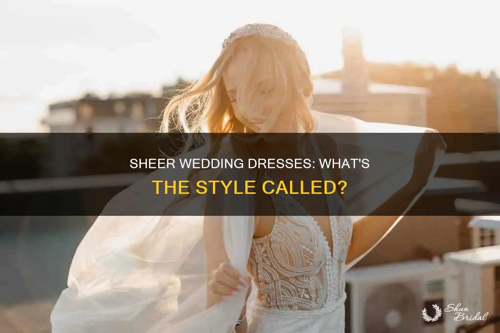 what is wedding dress called when sheer in the middle