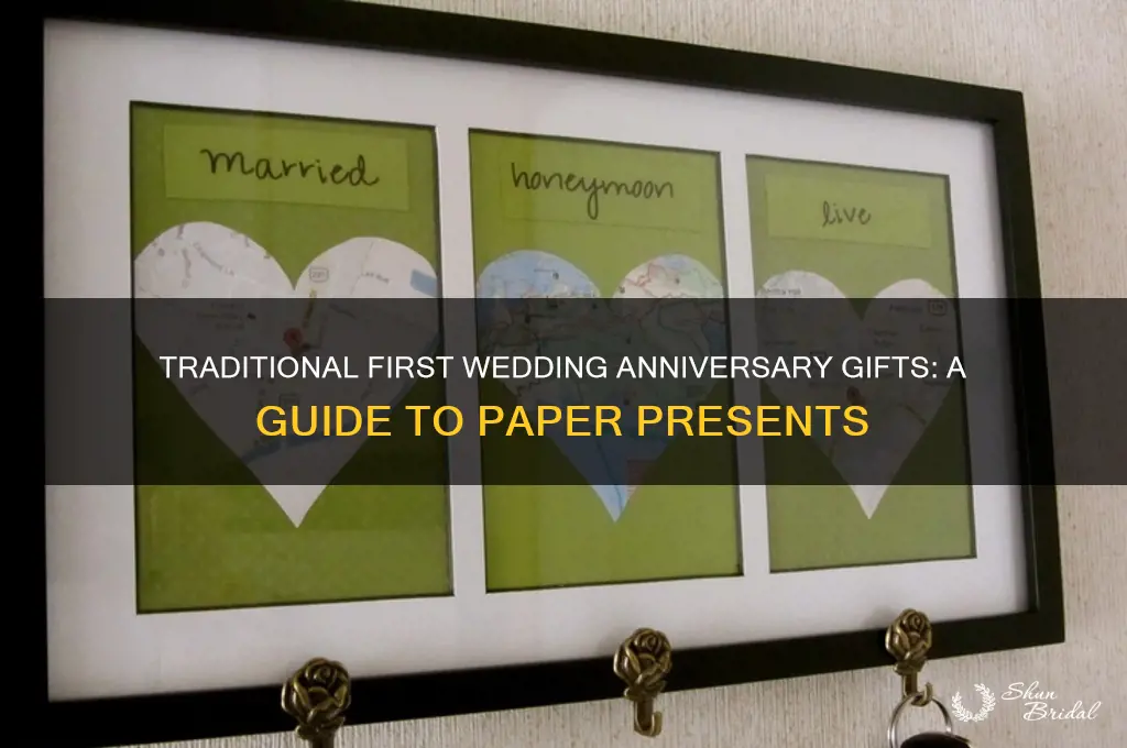 what isn the tafitionbal gift for the firdst wedding anniversary