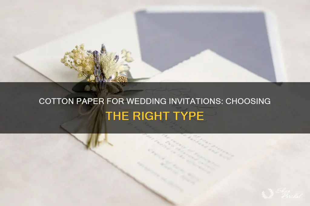 what kind of cotton paper for wedding invitations