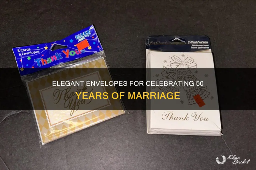 what kind of envelopes for 50th wedding anniversary