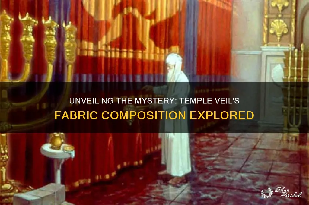 what kind of material was the temple veil made from