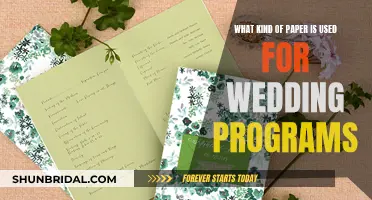 Choosing the Perfect Paper for Wedding Programs