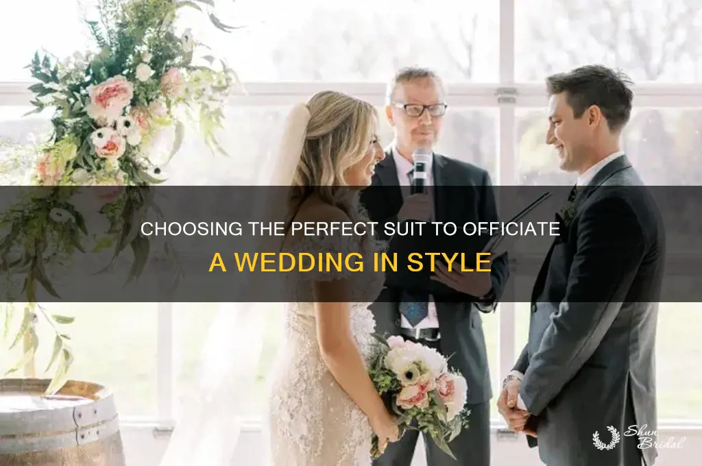 what kind of suit to officiate wedding