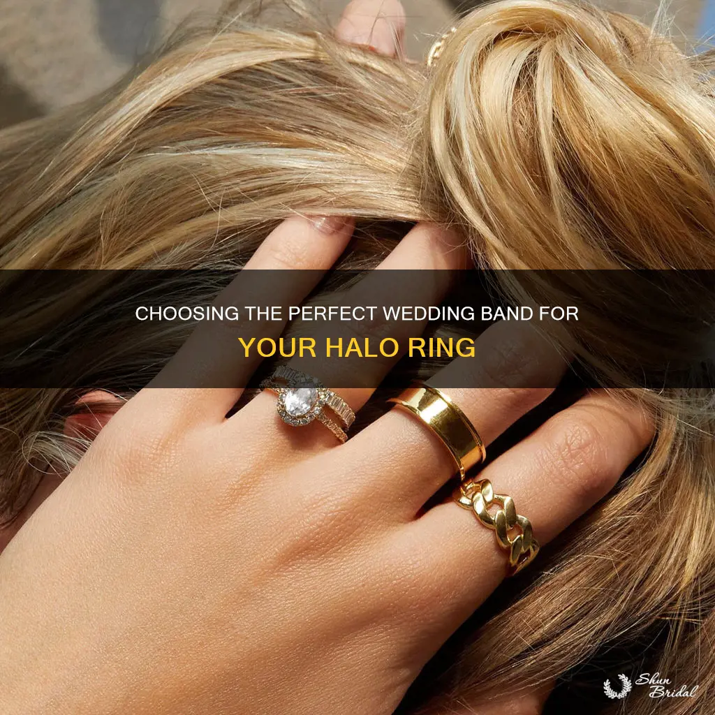 what kind of wedding band goes with a halo ring