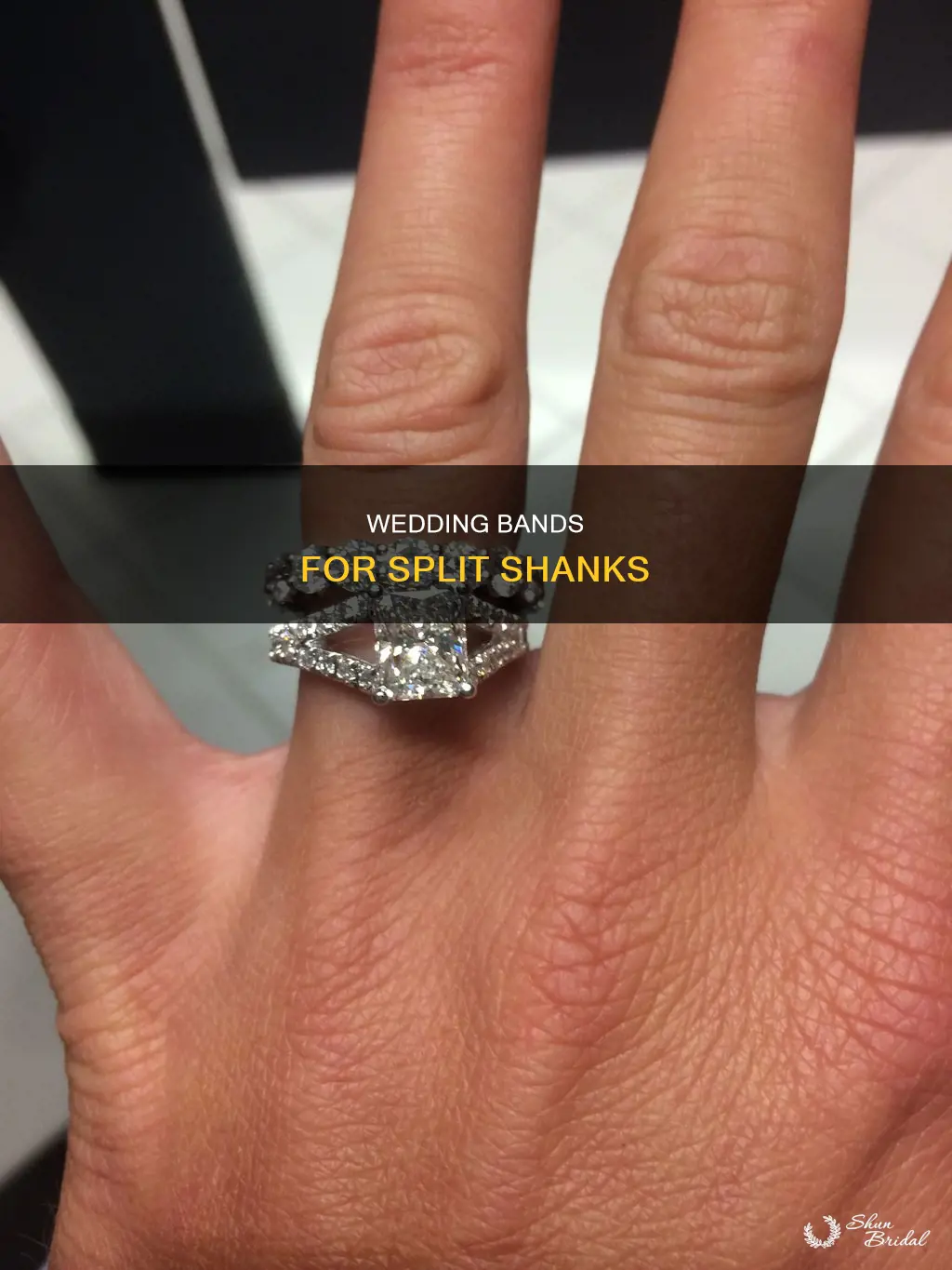 what kind of wedding band goes with a split shank