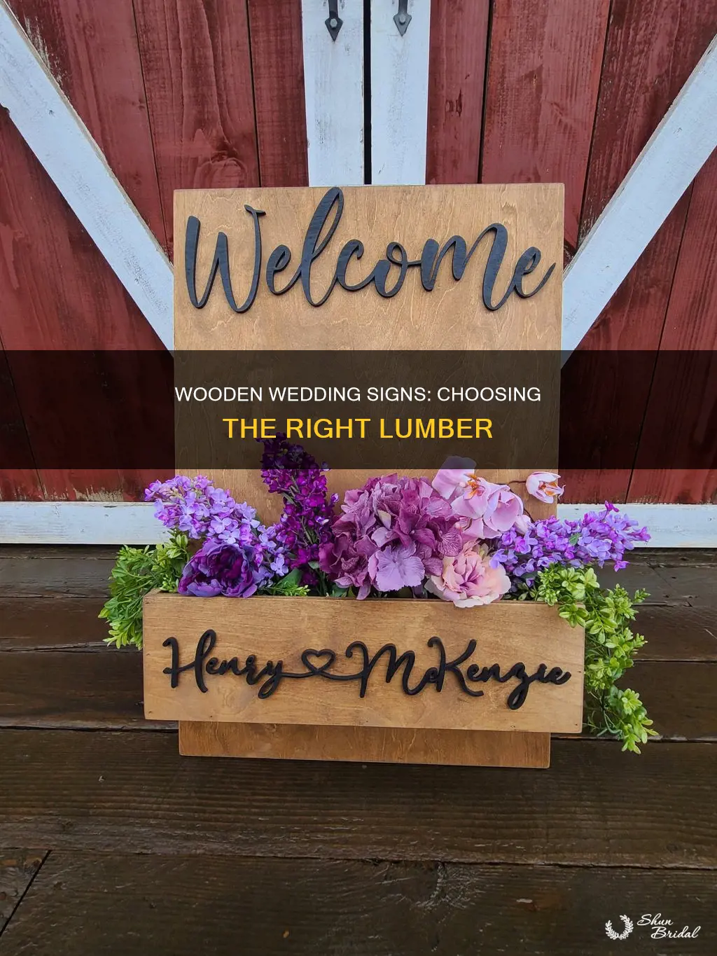 what kind of wood do I need for wedding signs