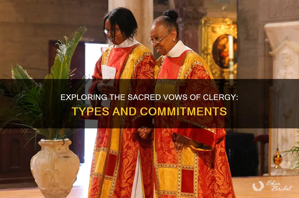 what kinds of vows did the clergy have
