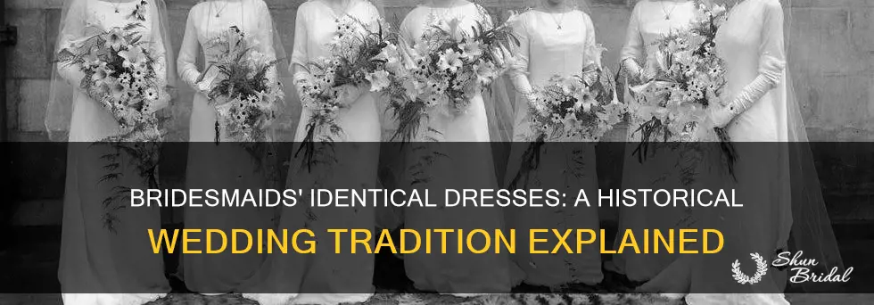 what led to the tradition of bridesmaids wearing identical dresses