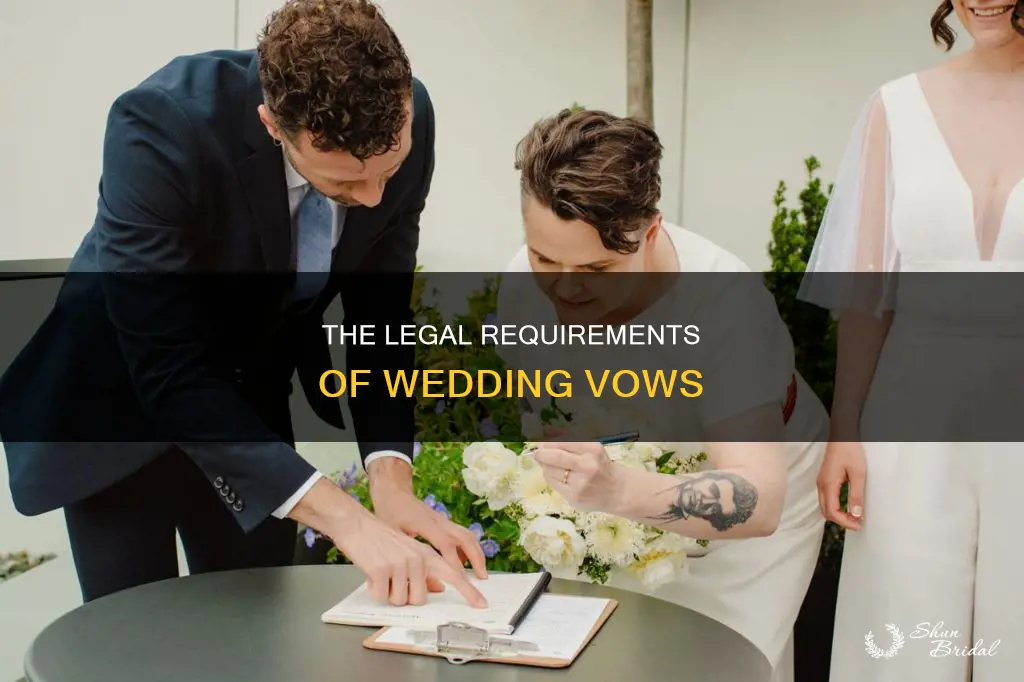 what legally needs to be said at a wedding