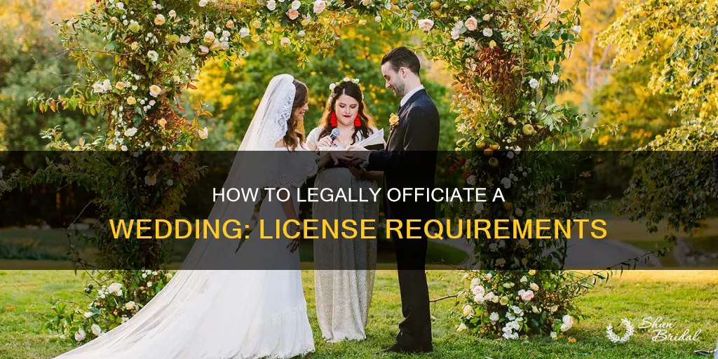 what license do you need to officiate a wedding