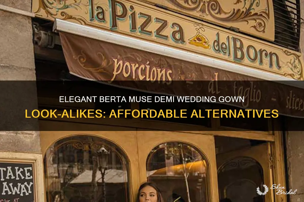 what looks like a berta muse demi wedding gown