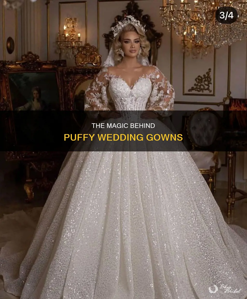 what makes a wedding dress puffy