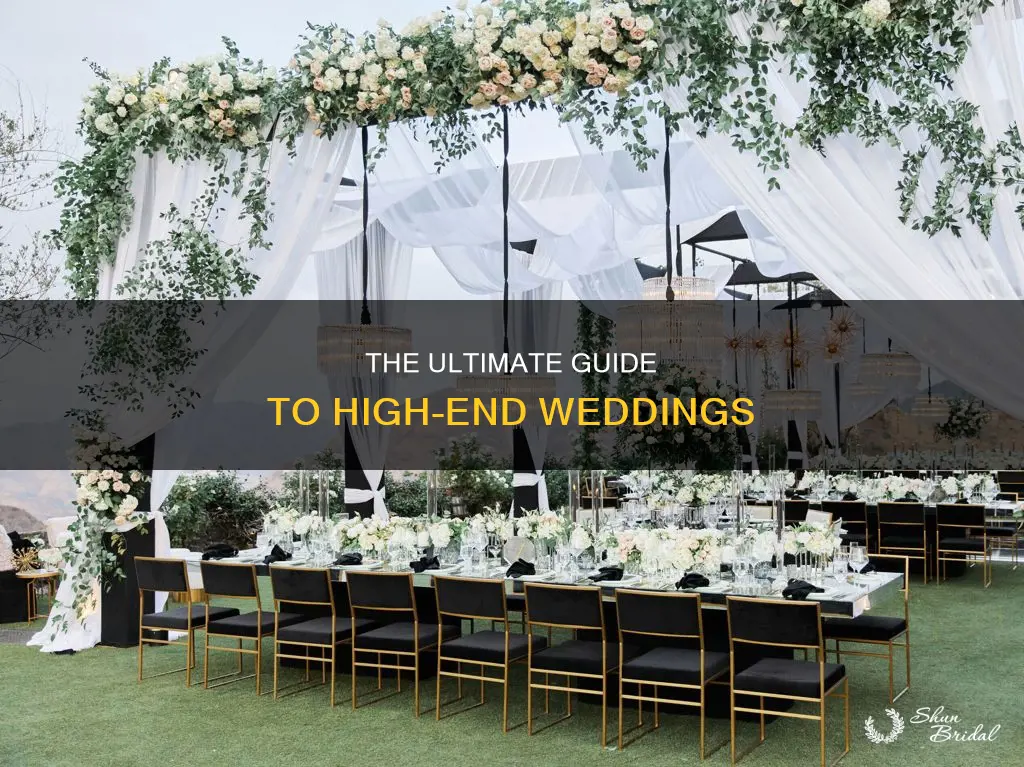 what makes a wedding high end