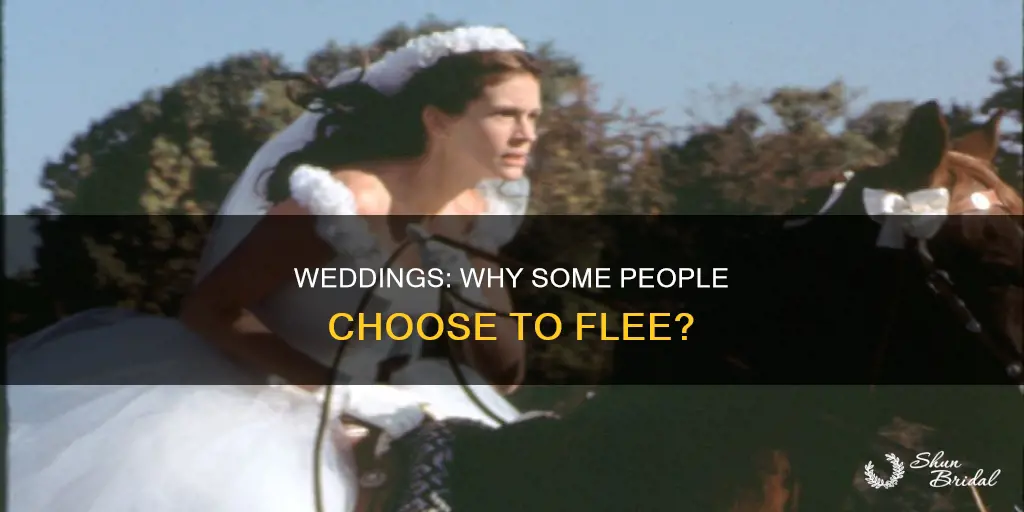 what makes people run away from weddings