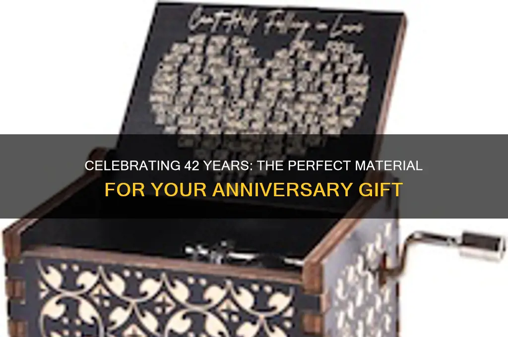 what material celebrates a 42nd wedding anniversary