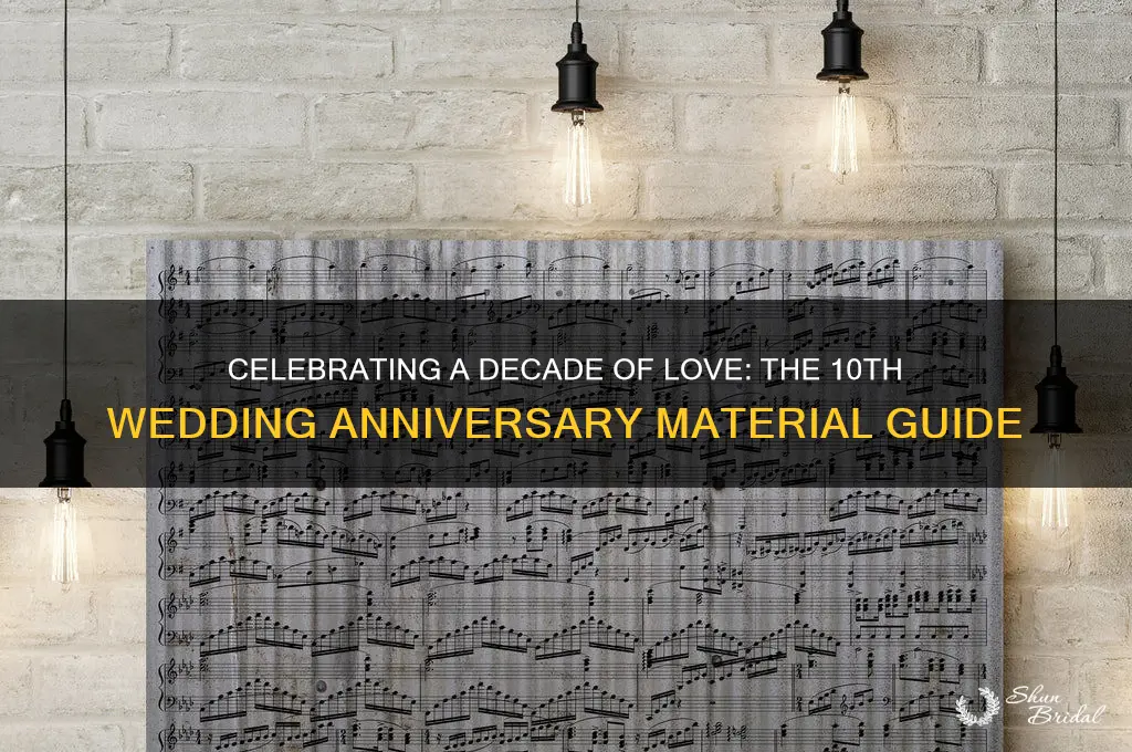 what material is 10th wedding anniversary
