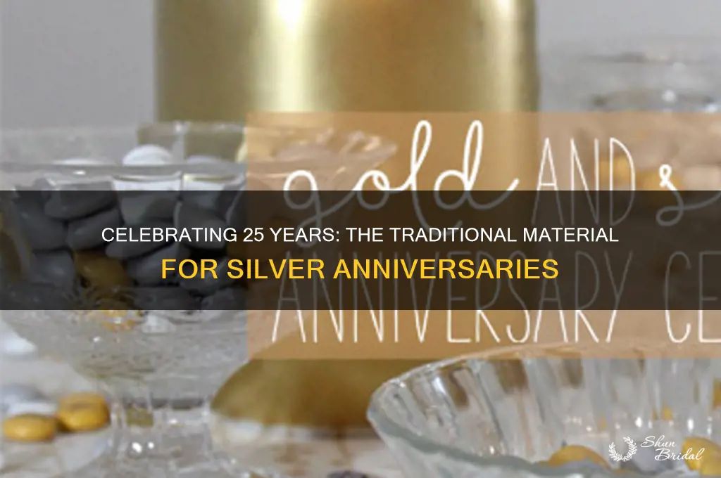 what material is 25th wedding anniversary