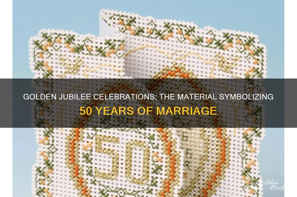 what material is associated with 50th wedding anniversary