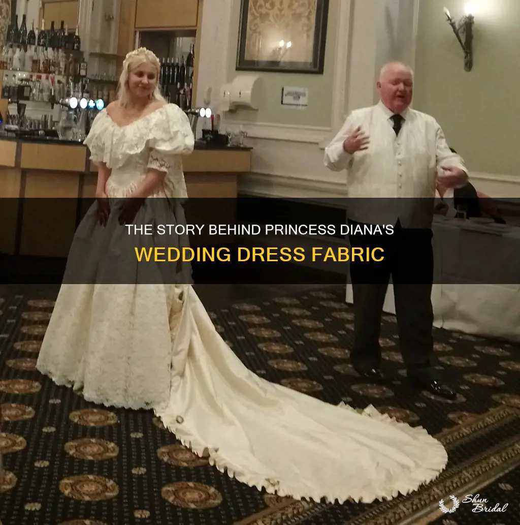 what material was princess diana wedding dress