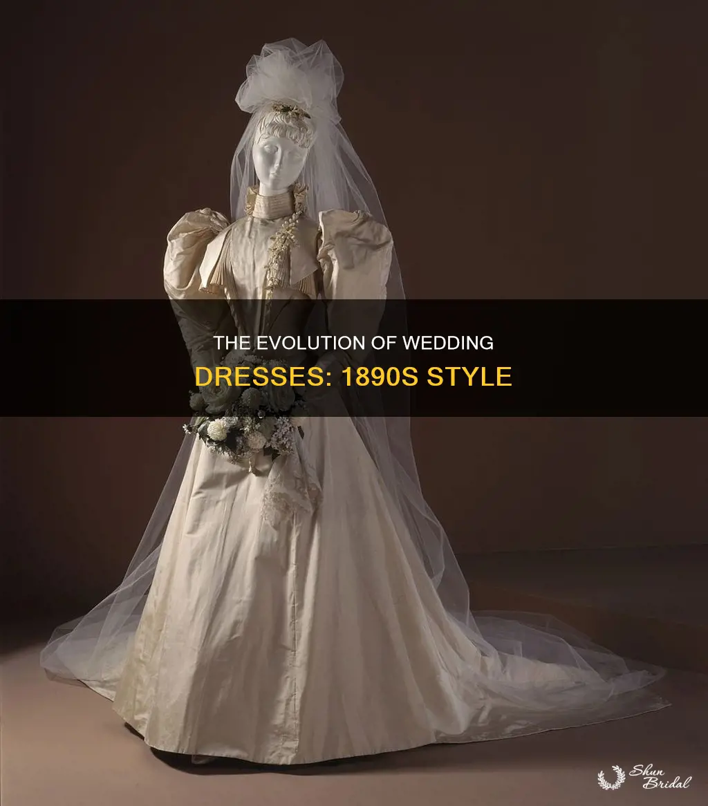 what material wedding dresses made from in the 1890s
