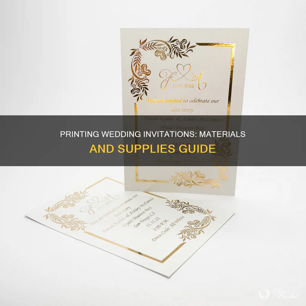 what materials do I need to print wedding invtations