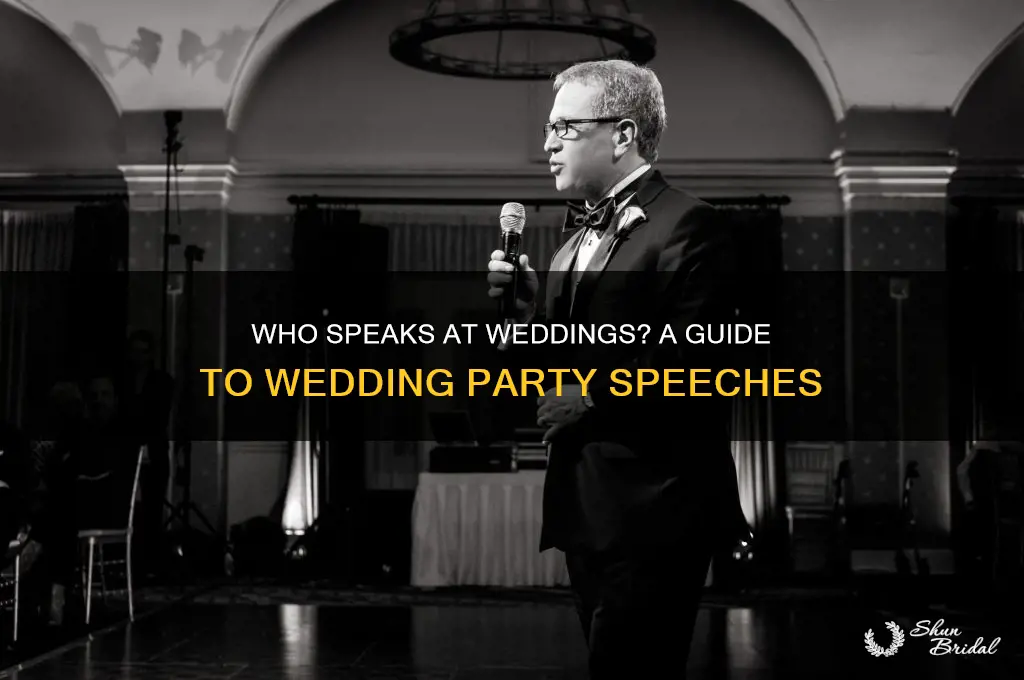 what members of a wedding party give speaches