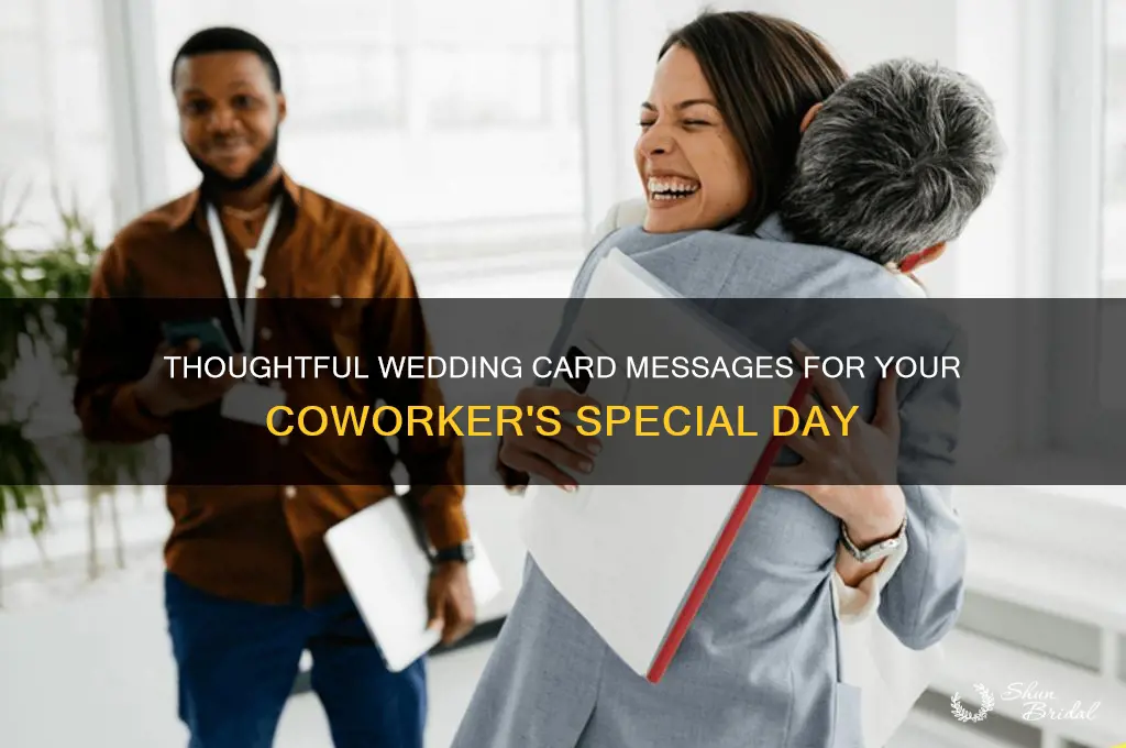 what message to write in a wedding card coworker