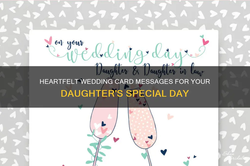 what message to write in a wedding card for daughter