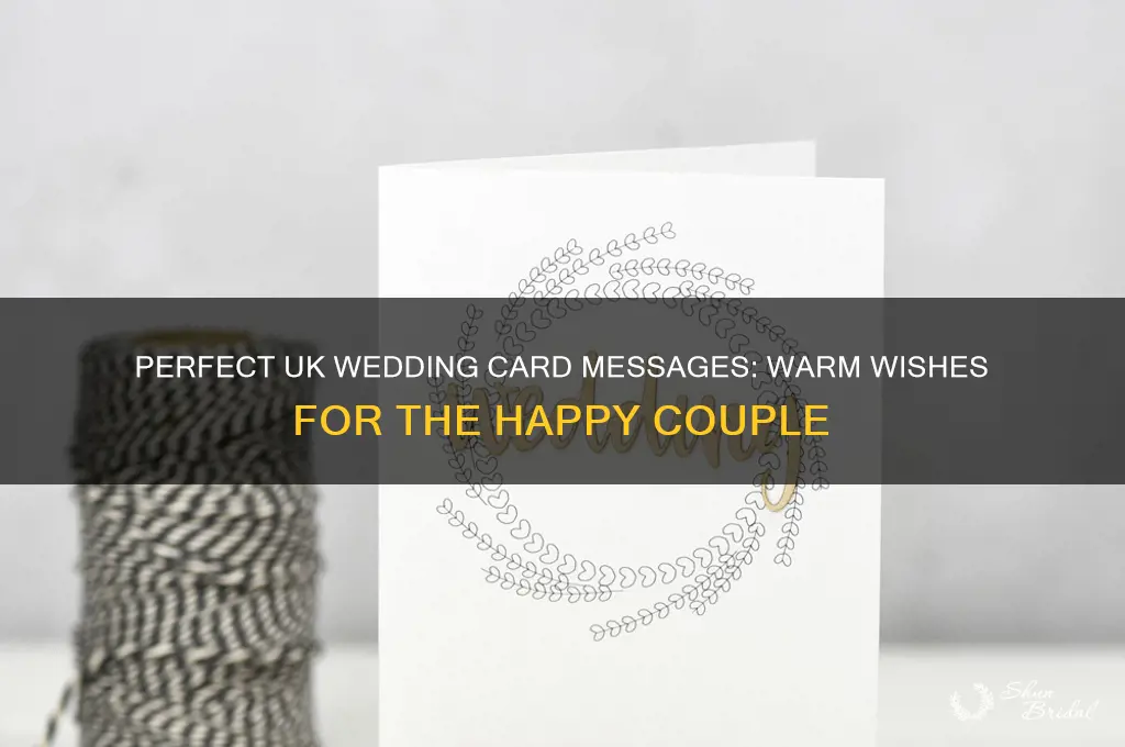 what message to write in a wedding card uk