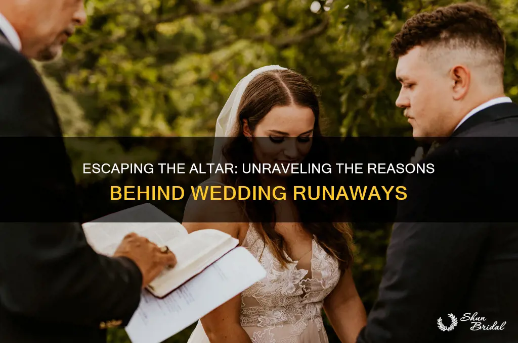 what motive why some people runaway from wedding