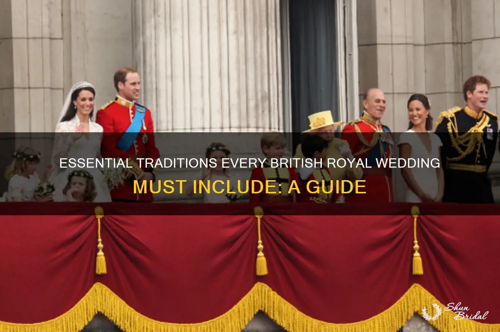 what must a british royal wedding include