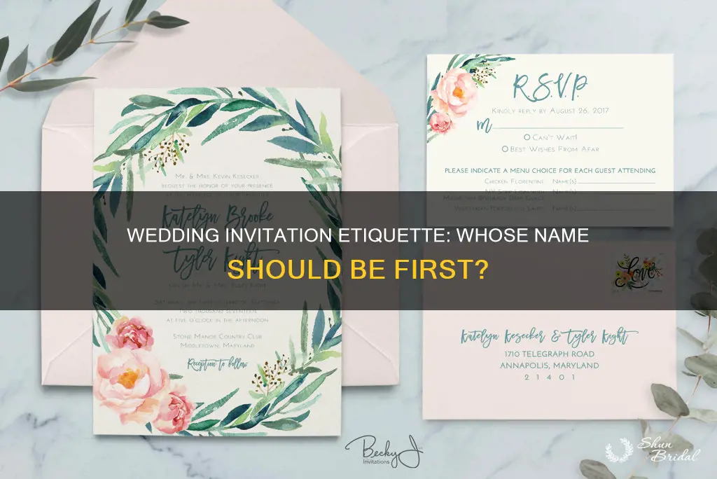 what name comes first on wedding invitations