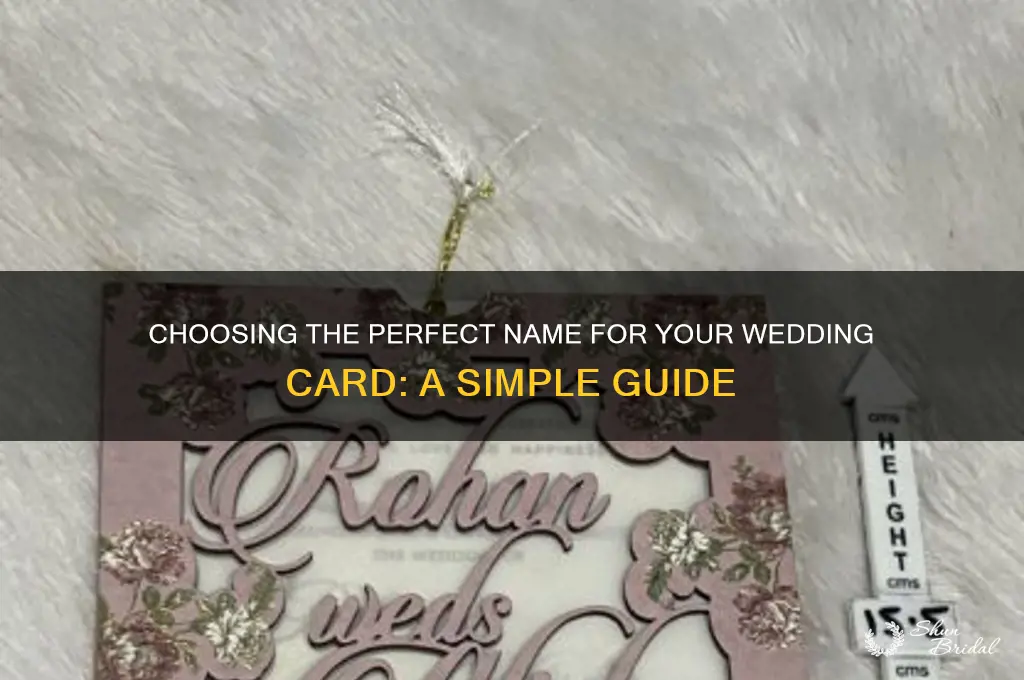 what name do you put on a wedding card