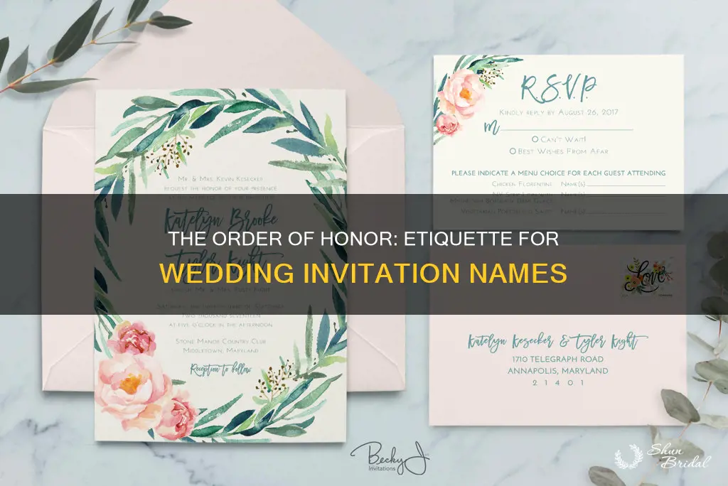 what name goes first on a wedding invite