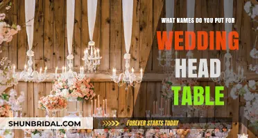 Creative Ways to Name Your Wedding Head Table