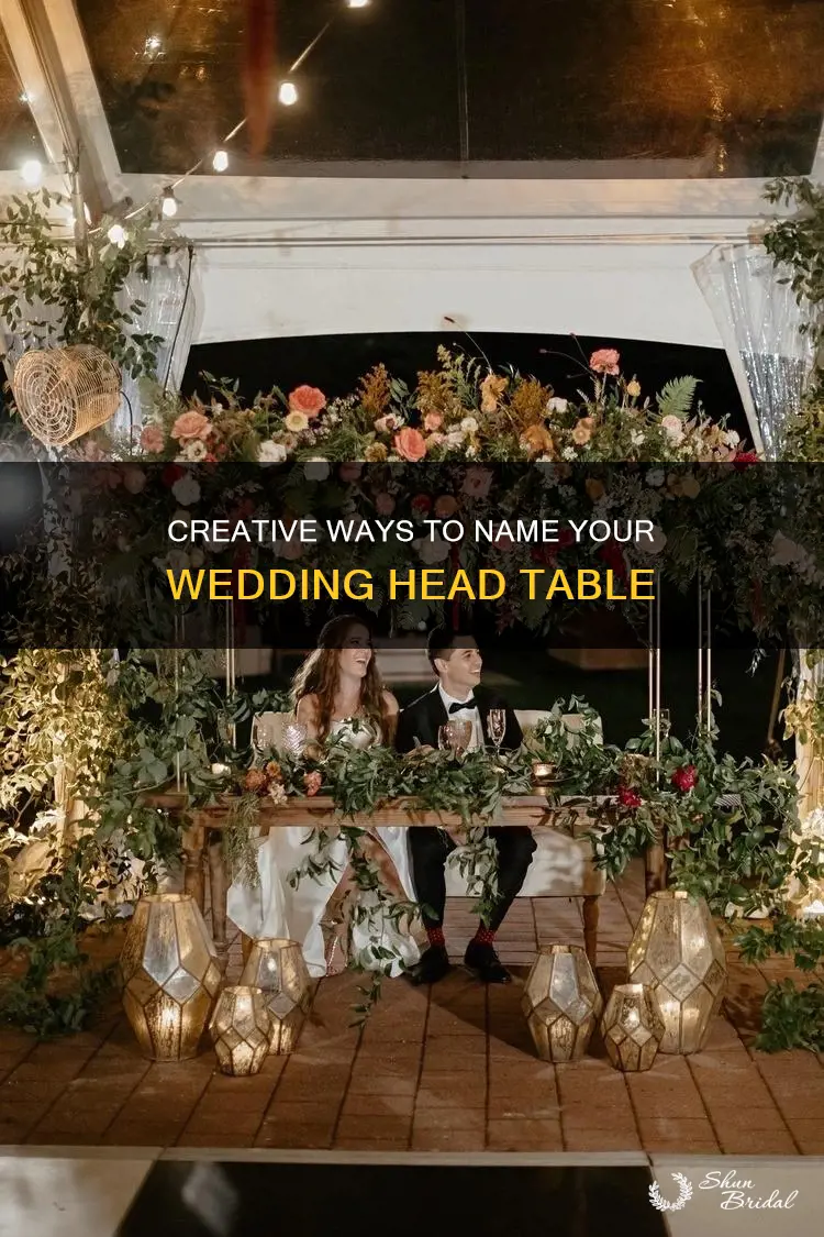 what names do you put for wedding head table