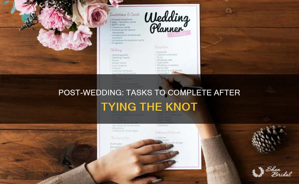 what needs to be done after a wedding