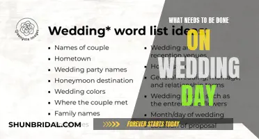 The Wedding Day: A Guide to Getting Everything Done