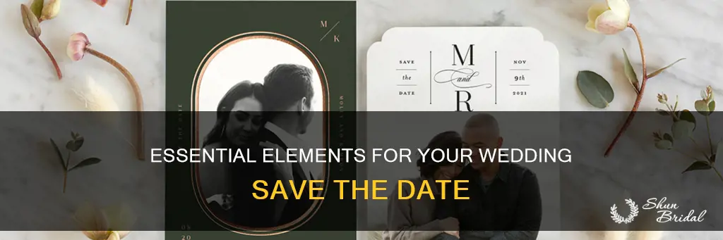 what needs to go on a wedding save the date