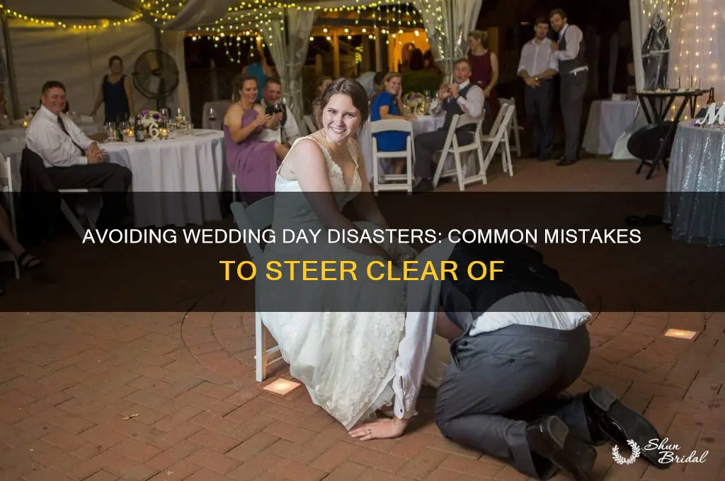 what not to do on wedding day