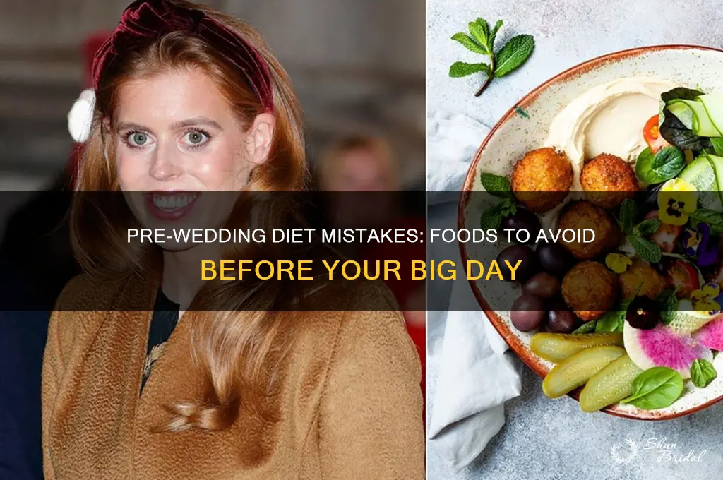 what not to eat the day before your wedding
