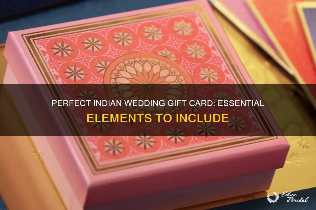 what o include in indian wedding gift card