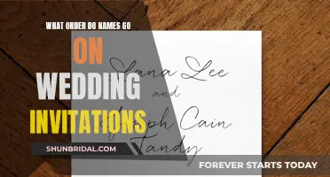 The Order of Names on Wedding Invitations: A Guide