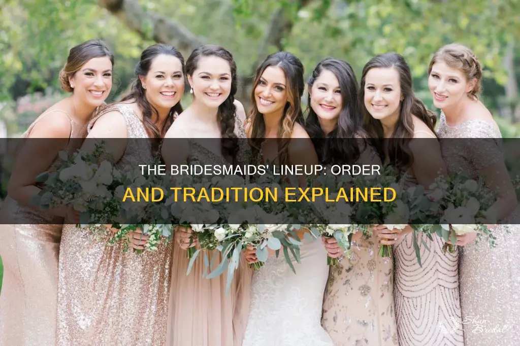 what order do you line up bridesmaids