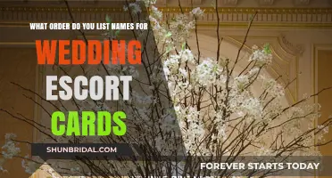 Wedding Escort Cards: Proper Name Listing Order for Guests