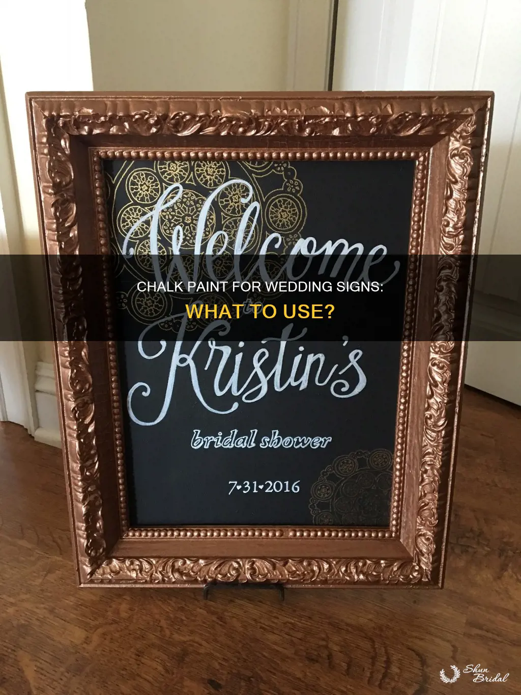 what paint to use for wedding sign on chalk