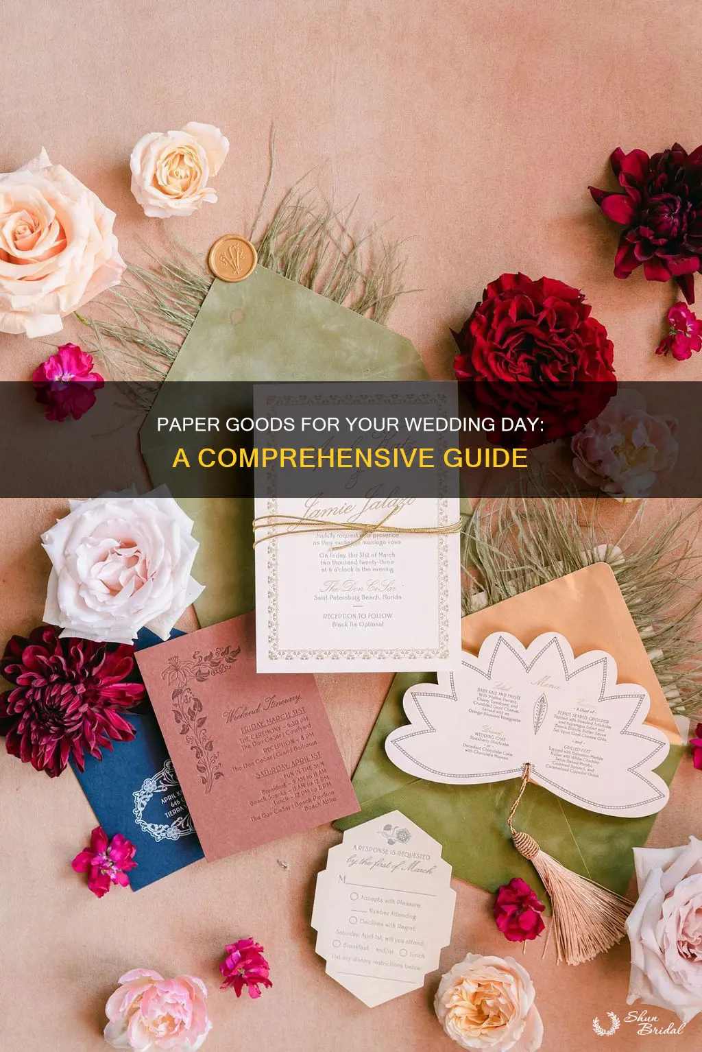 what paper goods do you need for wedding day