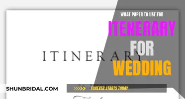 Choosing the Perfect Paper for Your Wedding Itinerary