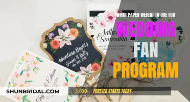Choosing the Right Paper Weight for Wedding Fan Programs